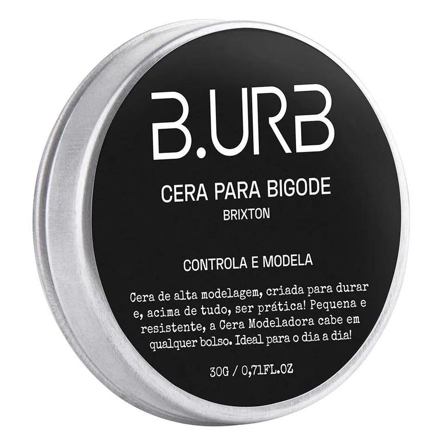 B.urb Cera para Bigode Brixton Controla e Modela 30g Barba Urbana