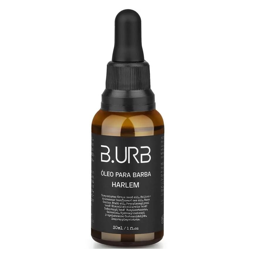 para Óleo Barba Harlem Amadeirado Toque Seco 30ml Barba Urbana B.urb