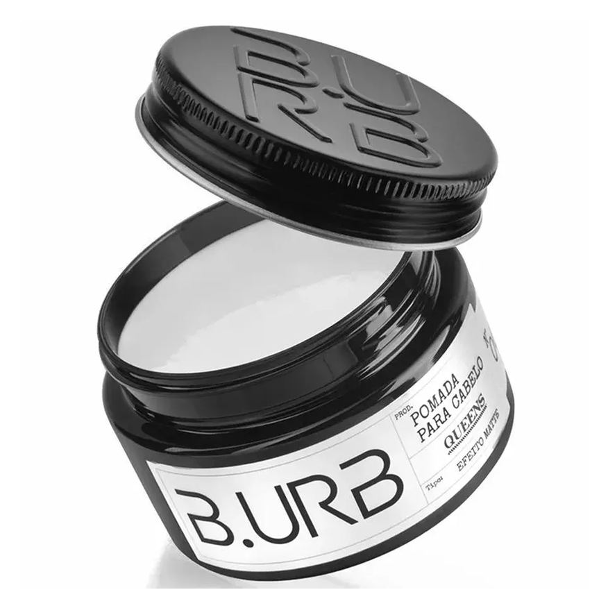 para Pomada Cabelo Queens Efeito Matte / Seco 100g Barba Urbana B.urb