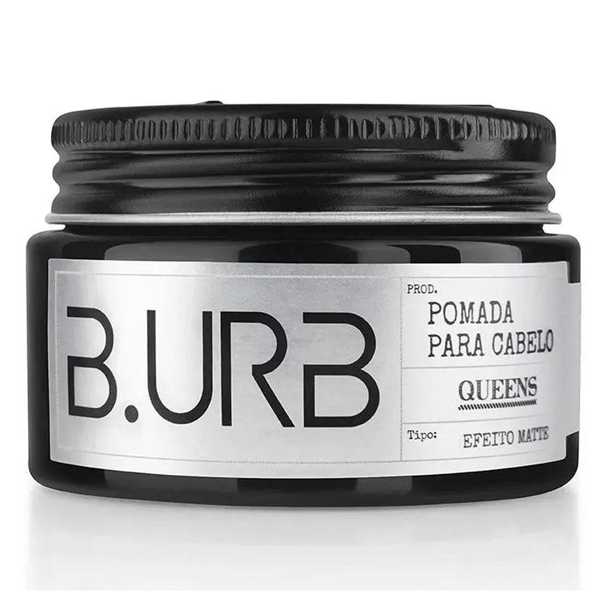 para Pomada Cabelo Queens Efeito Matte / Seco 100g Barba Urbana B.urb