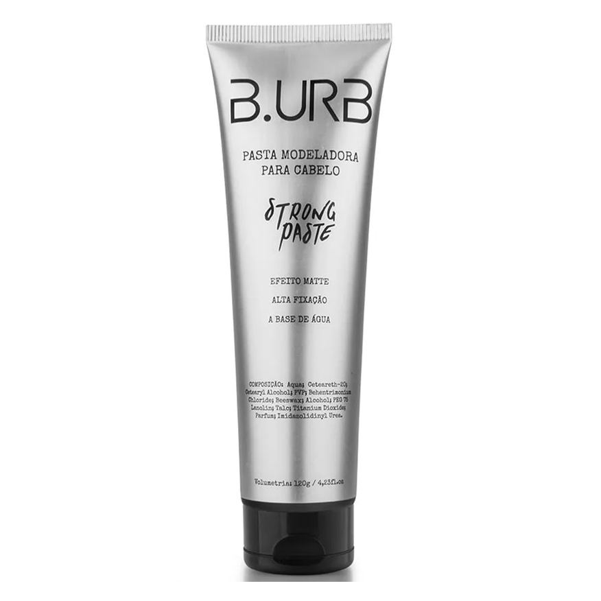 B.urb Pasta Modeladora para Cabelo Strong Paste Efeito Matte Alta Fixação 120g Barba Urbana