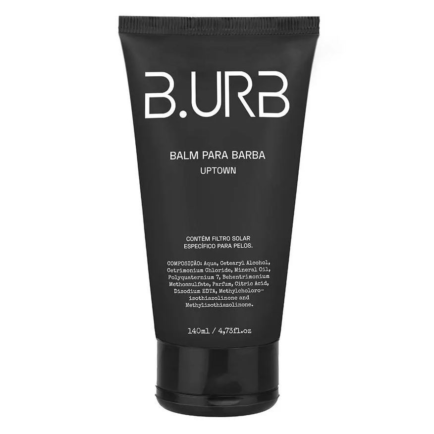 B.urb Balm para Barba Uptown com Filtro Solar - Amadeirado 140ml Barba Urbana