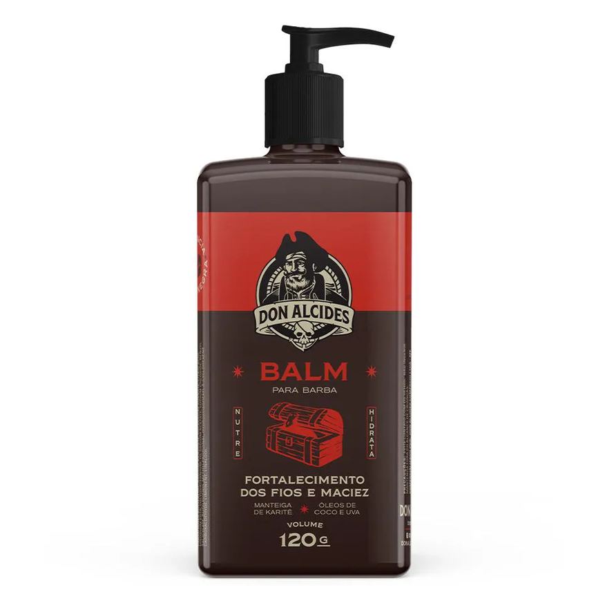 para Balm Barba Negra Amadeirado, Doce e Marcante 120g Don Alcides