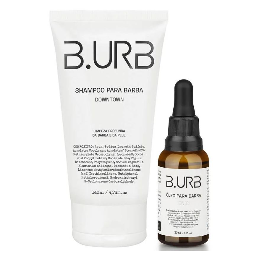 B.urb Kit Shampoo Downtown + Óleo Venice Café e Baunilha Barba Urbana