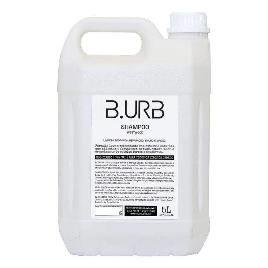 B.urb Shampoo Westwood 5 Litros Profissional Barbearia Barba Urbana