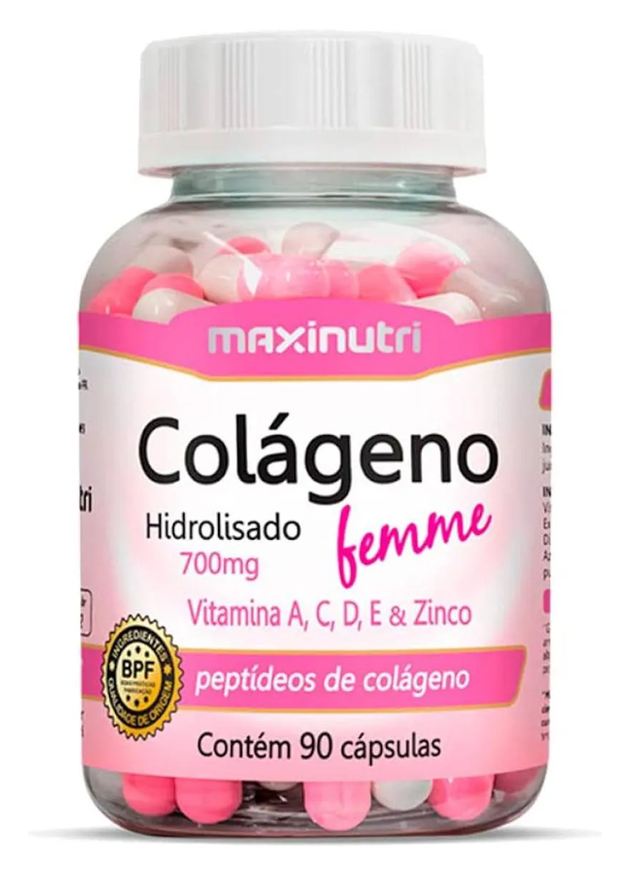 Maxinutri Suplemento Alimentar Colágeno Hidrolisado Femme 700mg 90 cápsulas