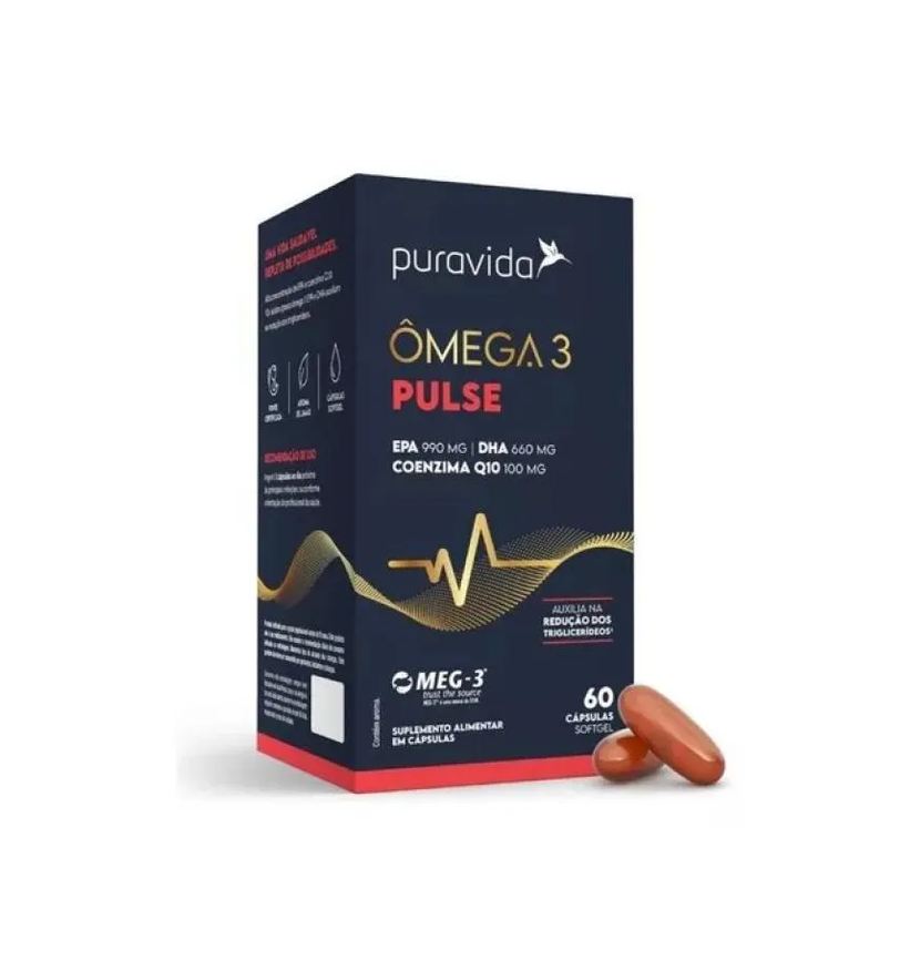 Puravida Ômega 3 Pulse - 60 cápsulas