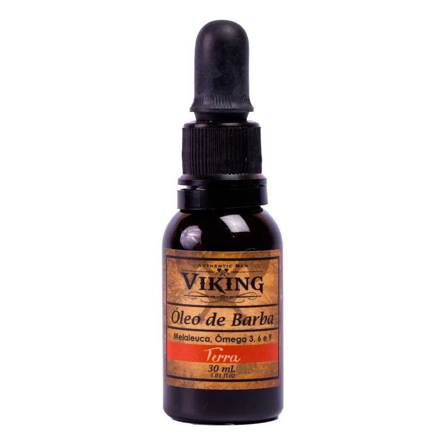 Viking Óleo de Barba Terra Melaleuca Ômega 3, 6 e 9 30ml