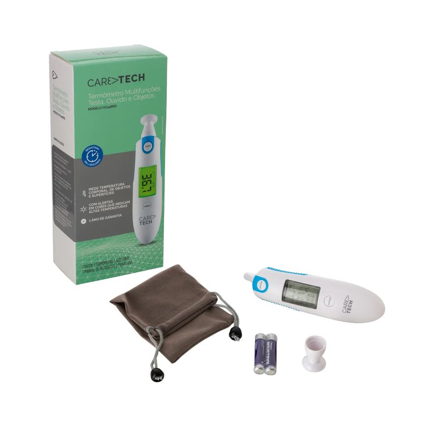 Digital Termômetro Caretech Infravermelho Multifunções HC498RD 1 unidade