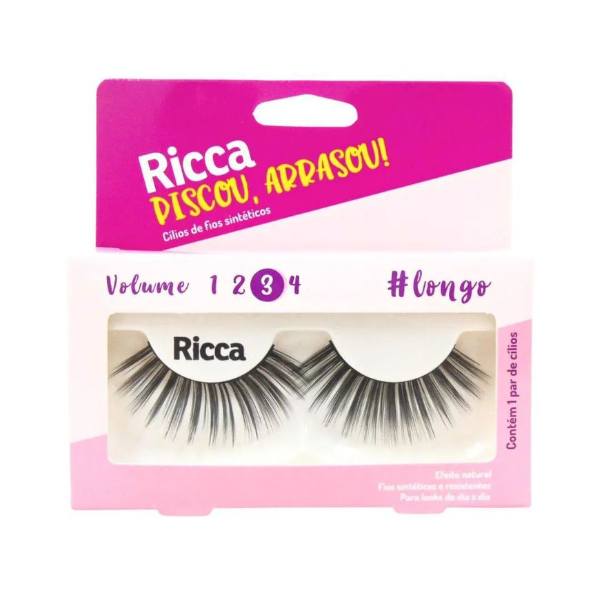 Big Universo Cílios Postiços Ricca Belliz Piscou,arrasou Vol:3 Longo Cód.2680