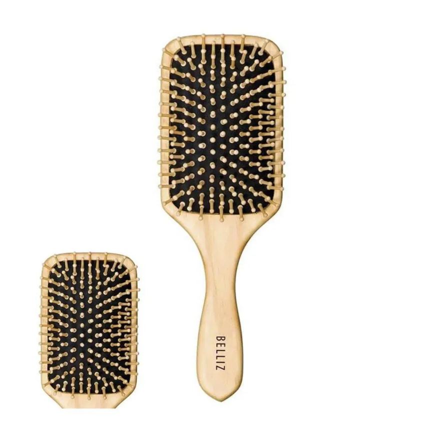 Big Universo Escova Madeira Belliz Racket com Cerdas de Madeira Cód. 445