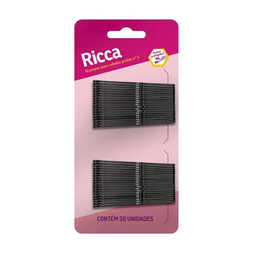 Big Universo Grampo para Cabelos Pretos Nº 5 Ricca Cód.340