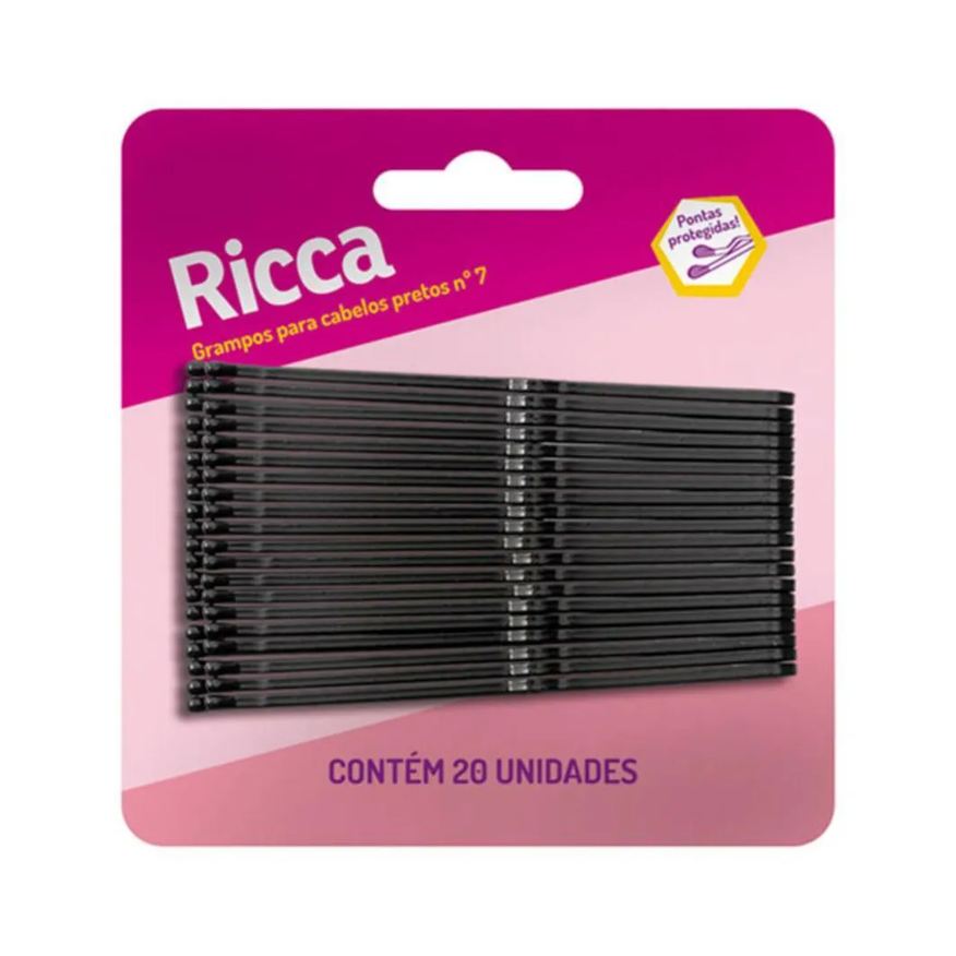 Big Universo Grampo para Cabelos Pretos Nº 7 Ricca Cód.342