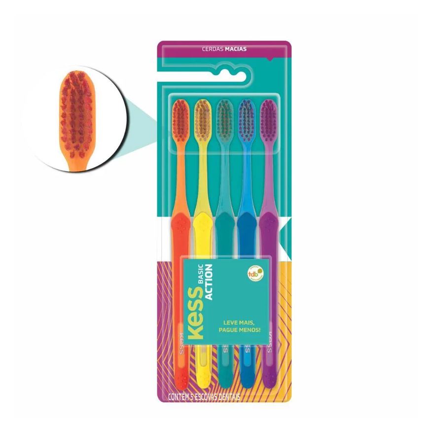 Big Universo Escova Dental Kess Basic Action Macia C/5 Cód.2548