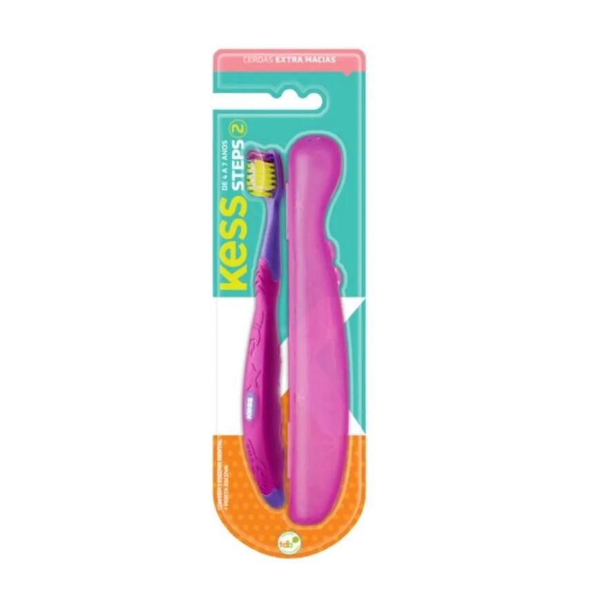 Big Universo Escova Dental Steps Kess Belliz Rosa Cod.2041