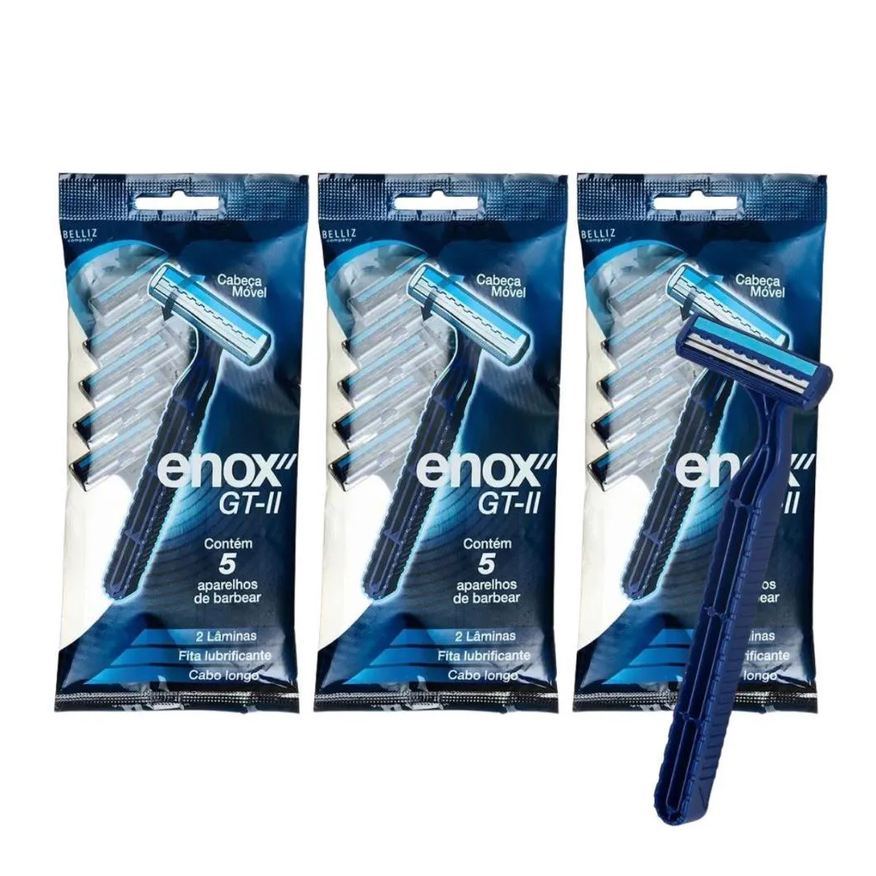 Big Universo Kit Aparelho de Barbear Descartável Enox Gt-2 Cód.1758 C/3