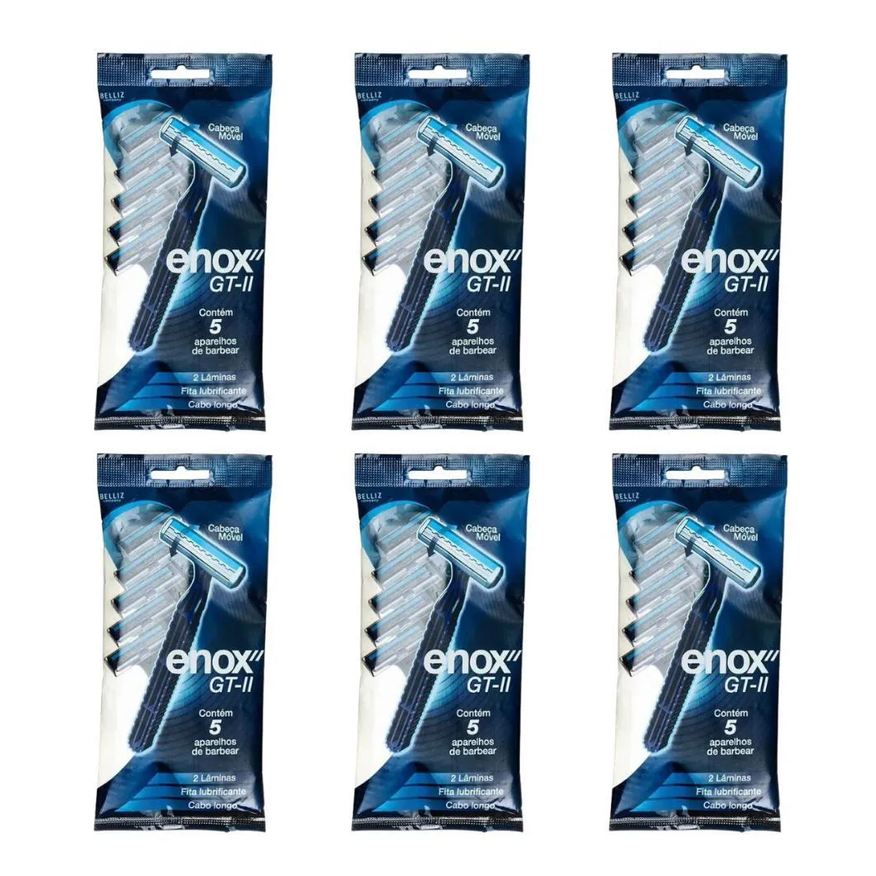Big Universo Kit Aparelho de Barbear Descartável Enox Gt-2 Cód.1758 C/6