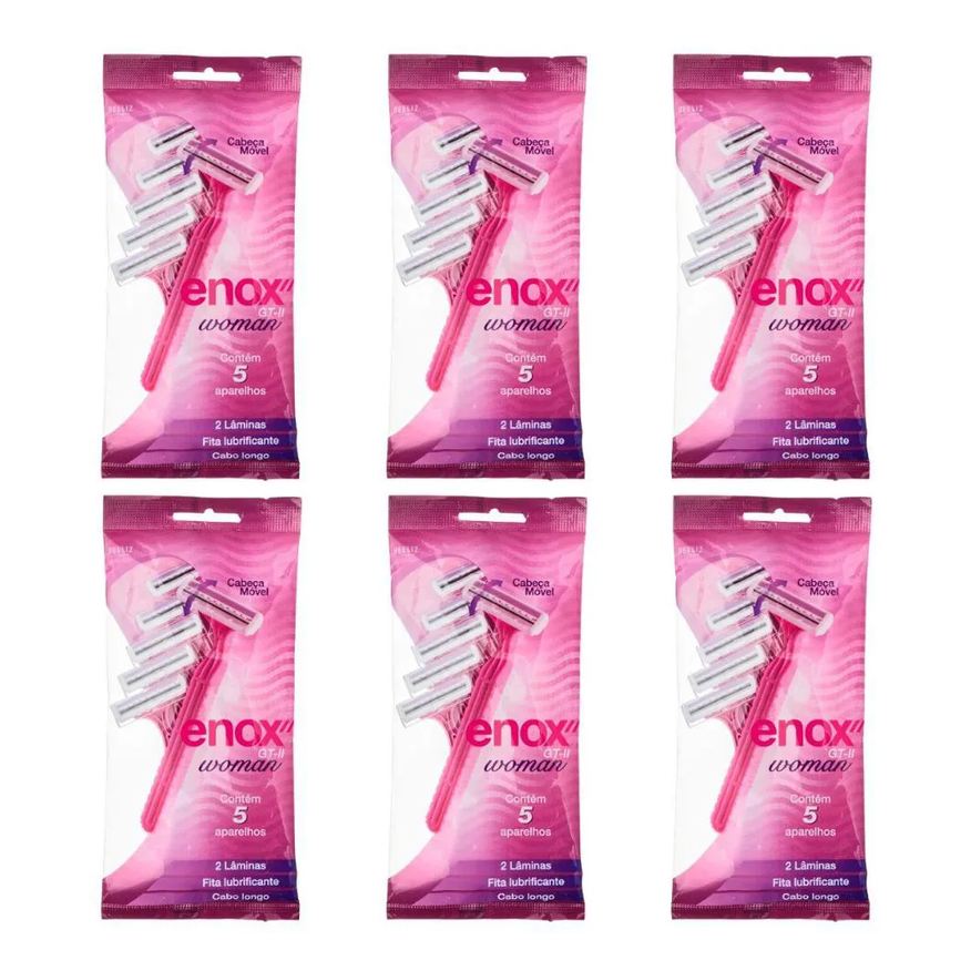 Big Universo Kit Aparelho de Depilar Descartável Enox Gt-2 Woman Cód.1757 C/6