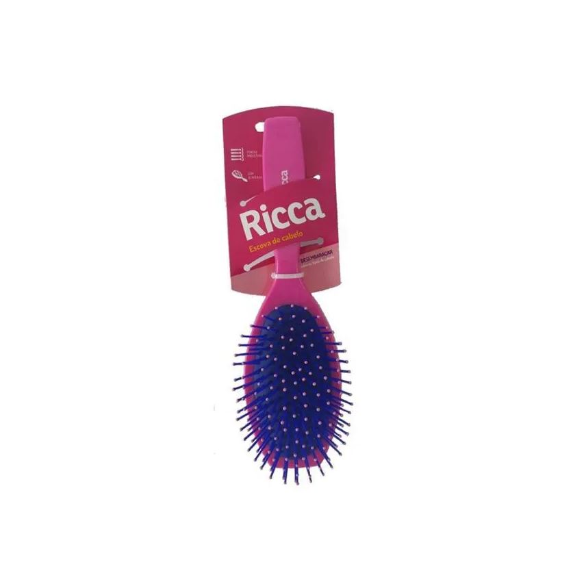 Big Universo Escova Oval Almofadada Ricca Pink Cod. 2427