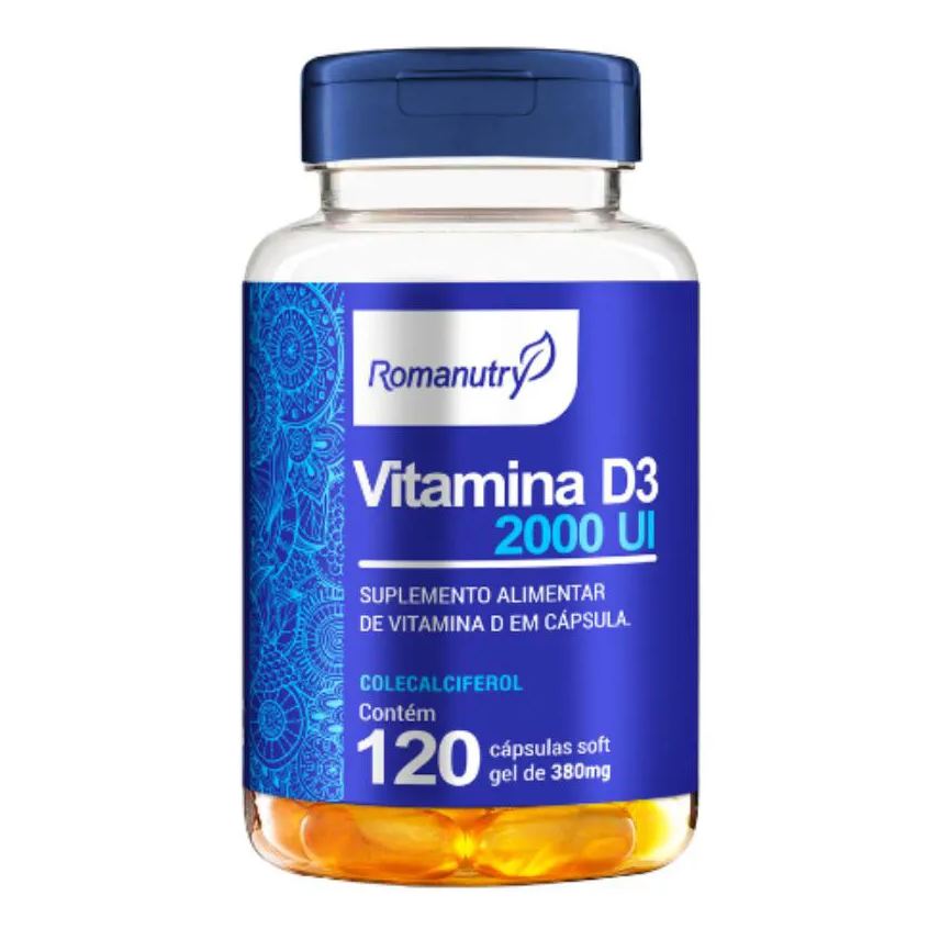 Romanutry Vitamina D3 380mg 120 cápsula