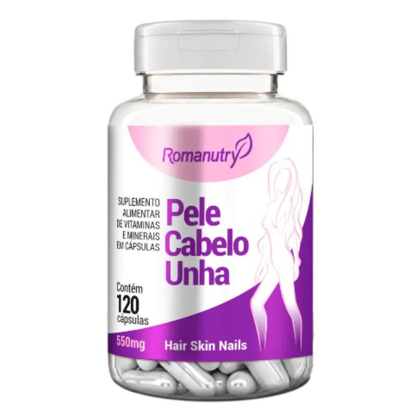 Romanutry Pele Cabelo e Unha 550mg 120 cápsula