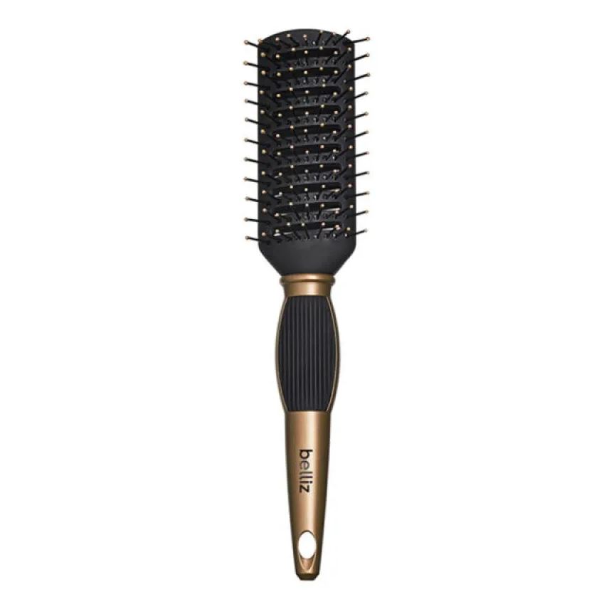 Big Universo Escova para Cabelo Black & Gold Ventilada - Belliz
