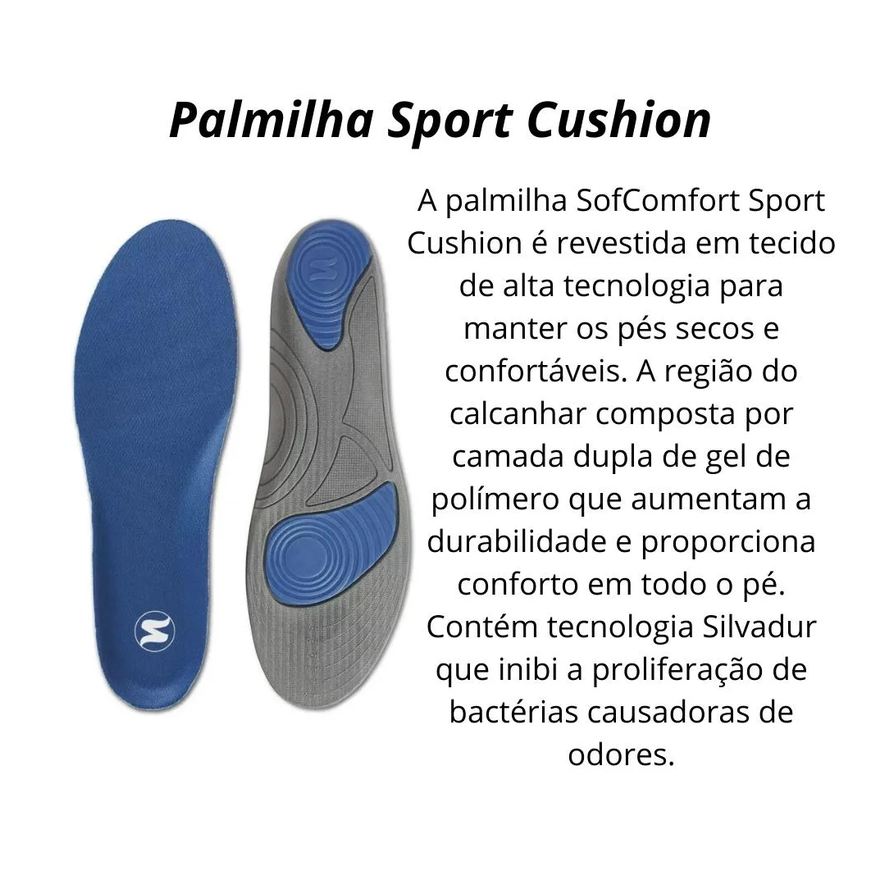 Sofcomfort Palmilha Sport Masculino 39 a 44 Chantal