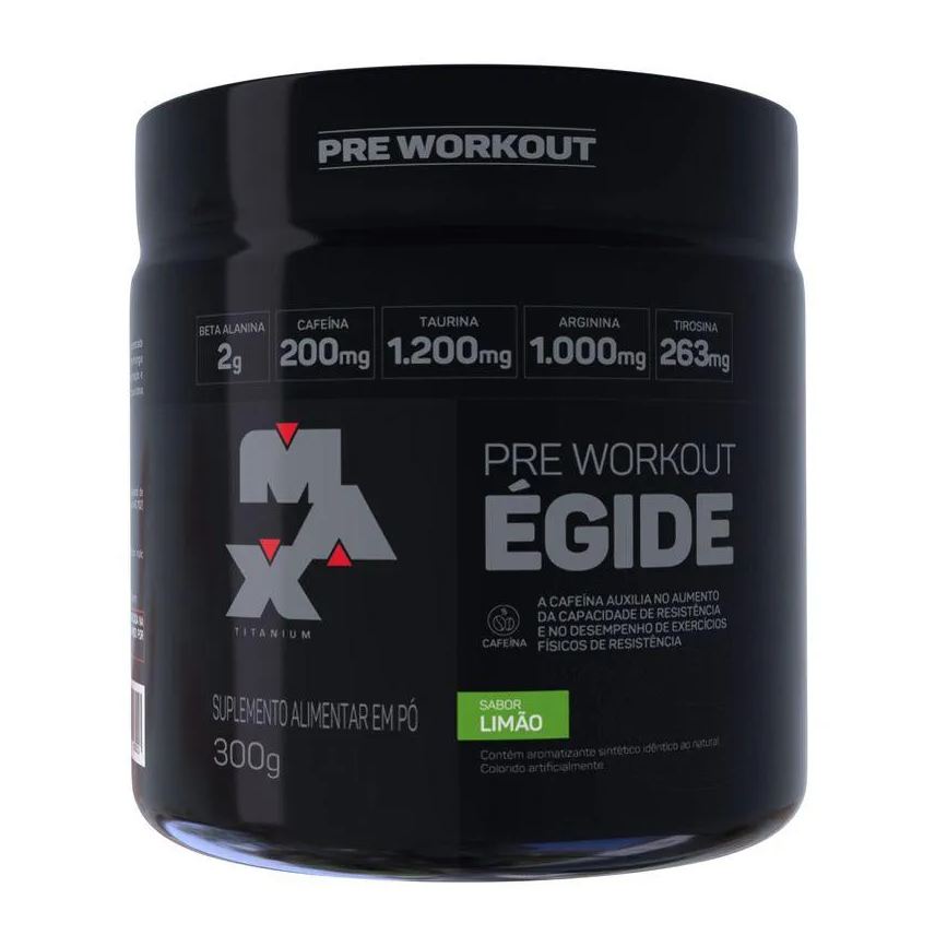 Max Titanium Pré Treino Égide 300g Workout Sabor Limão - 300g