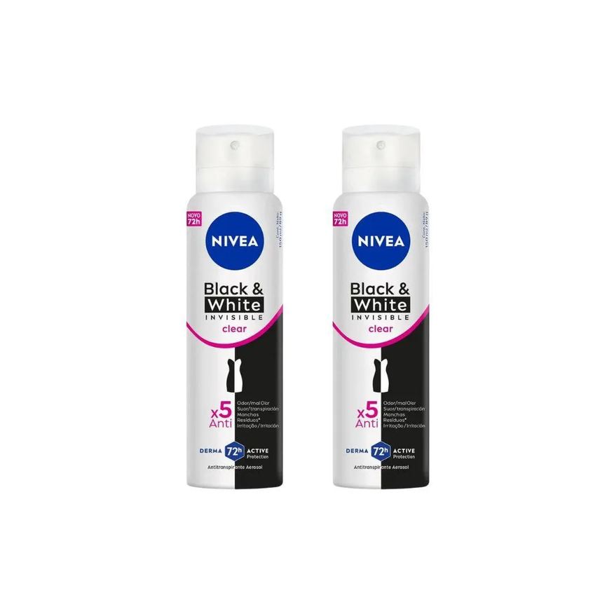 Nivea Desodorante Aero 150ml Fem Inv Black e White - Kit C / 2un