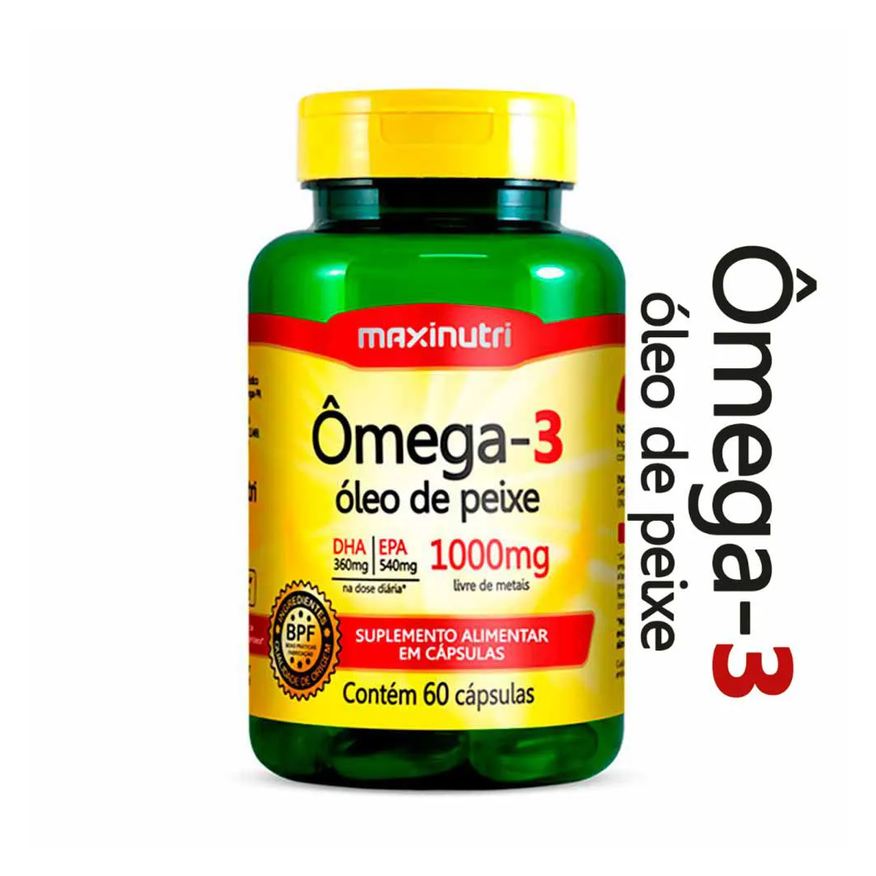 Maxinutri Omega 3 Óleo de Peixe Epa Dha 60 Cápsulas 1000mg