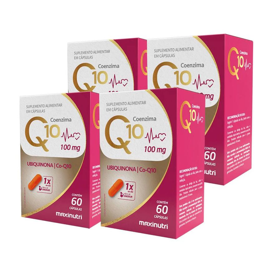 MAXINUTRI KIT 4 COENZIMA Q10 GOLD UBIQUINONA 100mg 60 Cápsulas