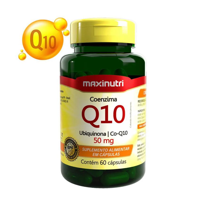 Maxinutri Coenzima Q10 Ubiquinona 50mg 60 Cápsulas