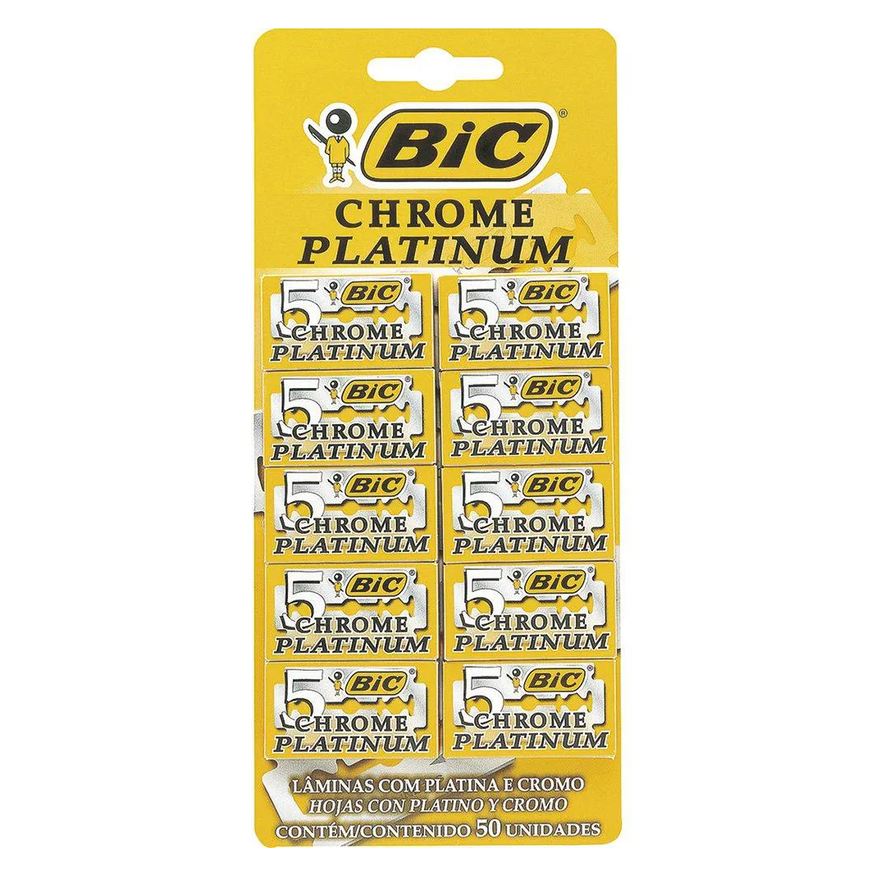 Bic Lâmina Chrome Platinunm 10 Embalagens com 5 unidades