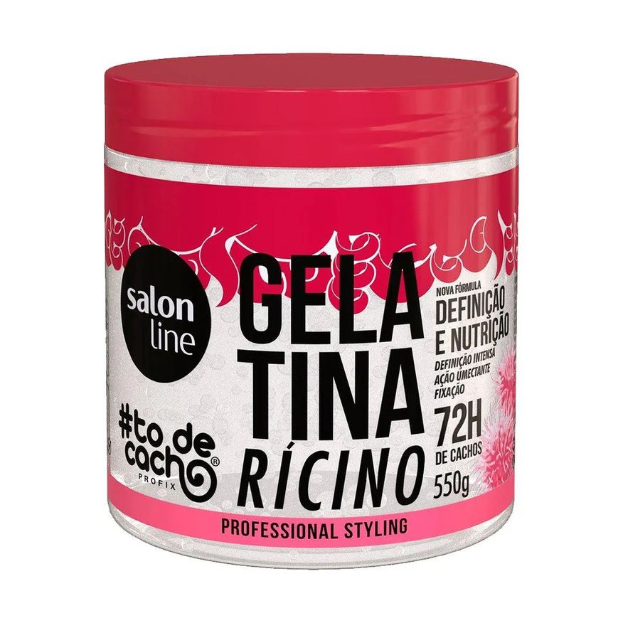 Salon Line Gelatina Capilar Tô de Cachos Ricino 550g