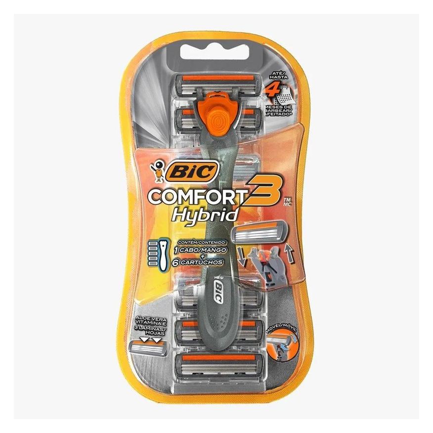 Bic Aparelho Comfort 3 Hybrid + 6 Cargas
