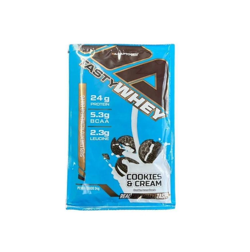 Adaptogen Science Tasty Whey Sachê - Sabor: Cookies e Cream (34g)