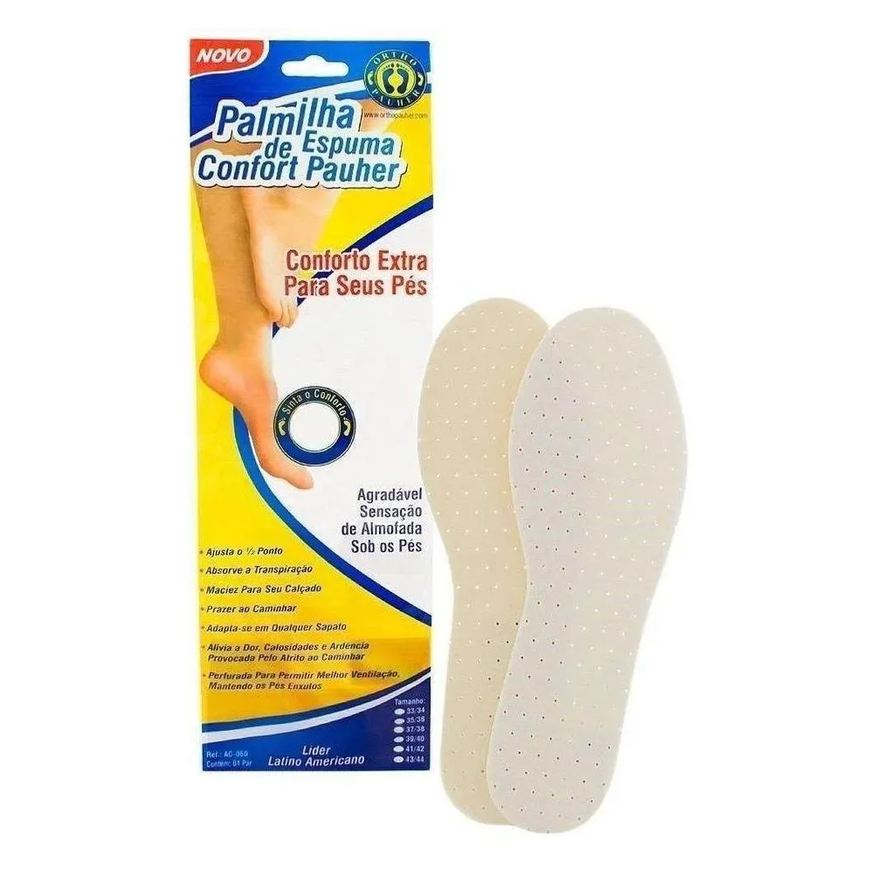 de Palmilha Espuma Confortpauher Branca Ac060 Orthopauher 3940