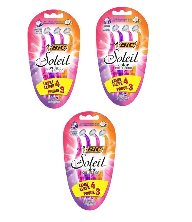 Bic Kit 03 Aparelho de Depilar Soleil 4un - Bic