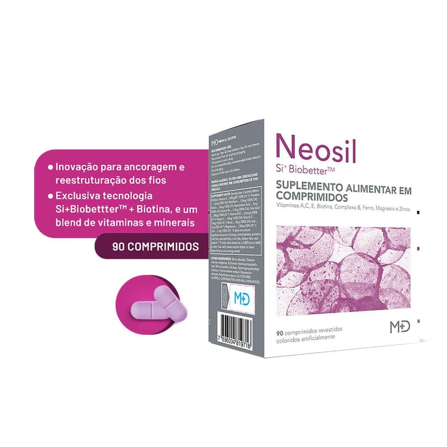 50mg Neosil Suplemento Alimentar - 90 Comprimidos
