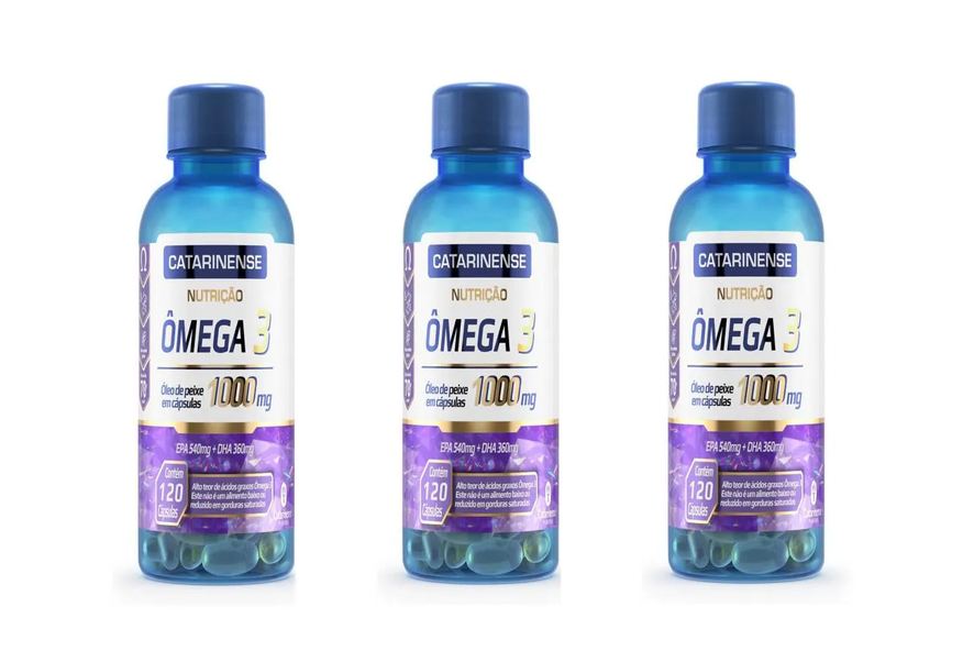 CATARINENSE KIT 3 SUPLEMENTO ÔMEGA 3 NUTRIçãO 120CPS