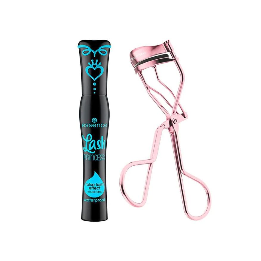 Essence Kit Máscara para Cílios Preta Lash Princess Waterproof + Modelador de Cílios All The Way Up
