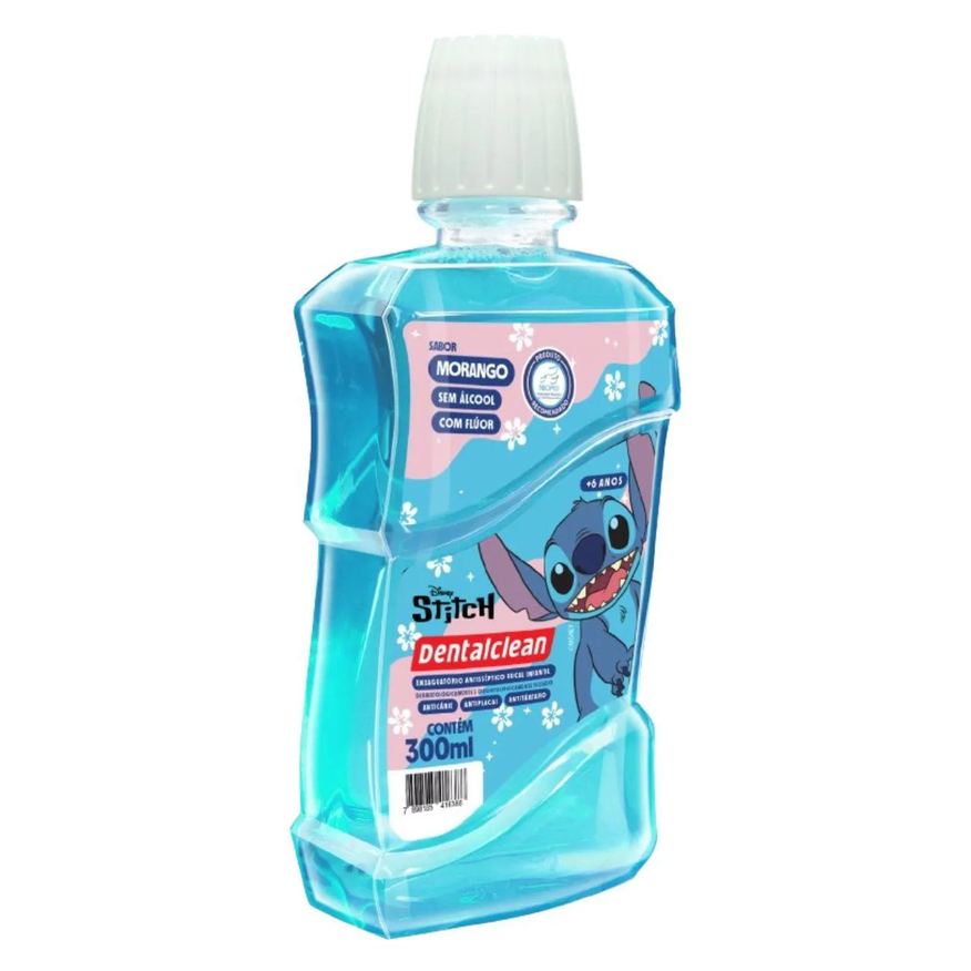 Dentalclean Enxaguante Bucal Infantil Stitch 300ml Morango - Dentalcean