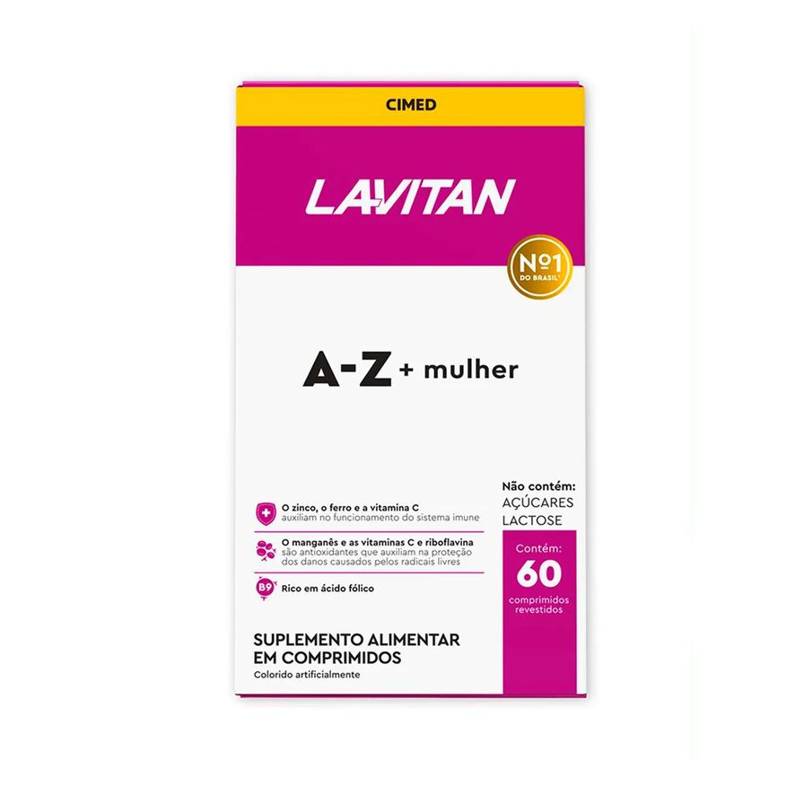 Polivitamínico Kit Lavitan A-Z Mulher 60 comprimidos + Cabelos e Unhas 60 cápsulas