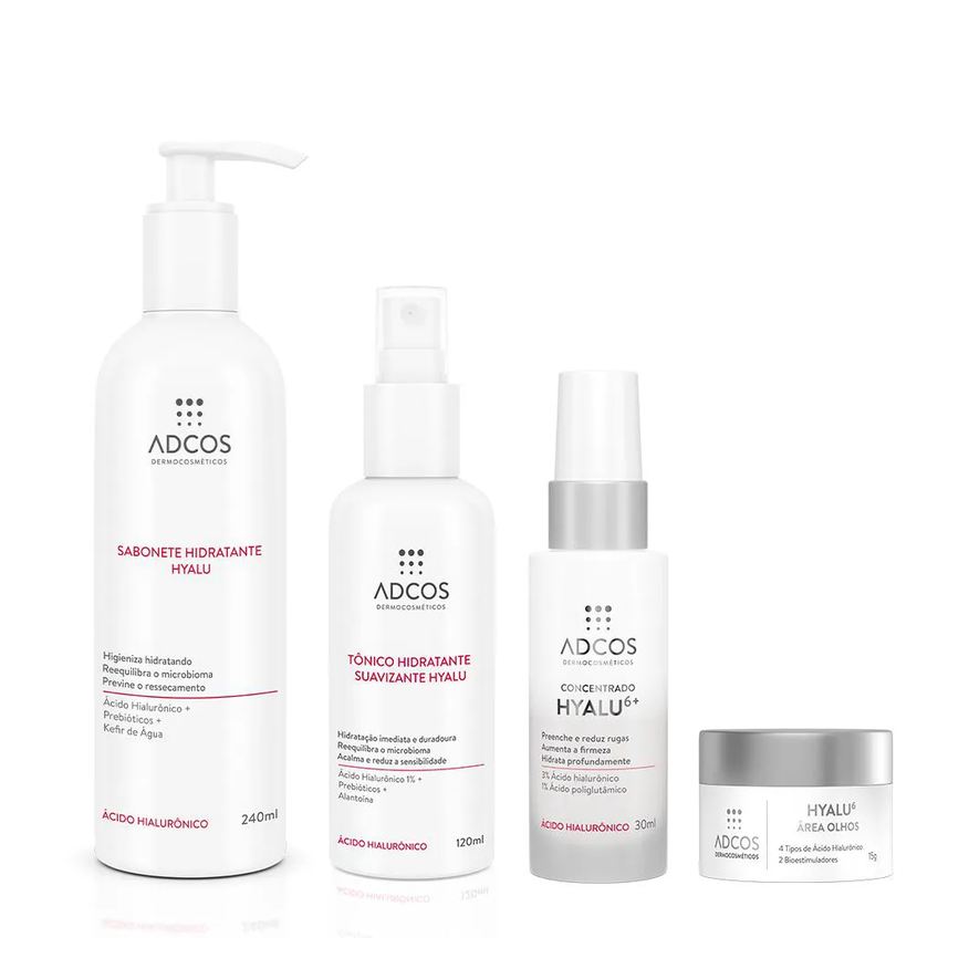 Adcos Kit Hyalu Facial 4 Itens