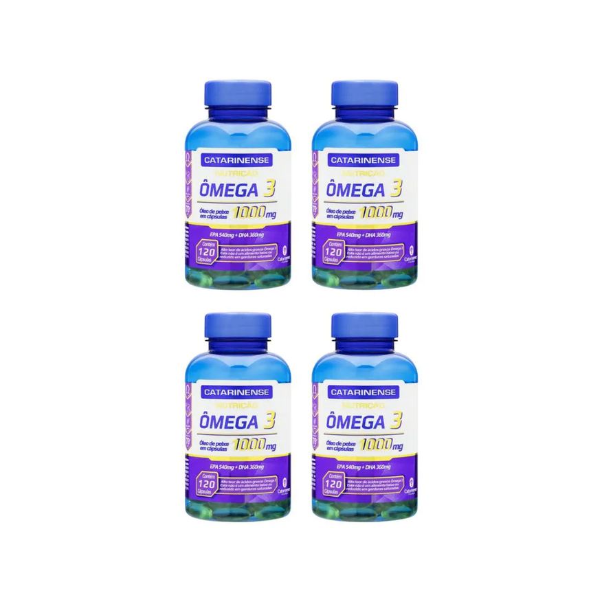 Catarinense Kit 4 Ômega 3 1000mg - 120 Cápsulas