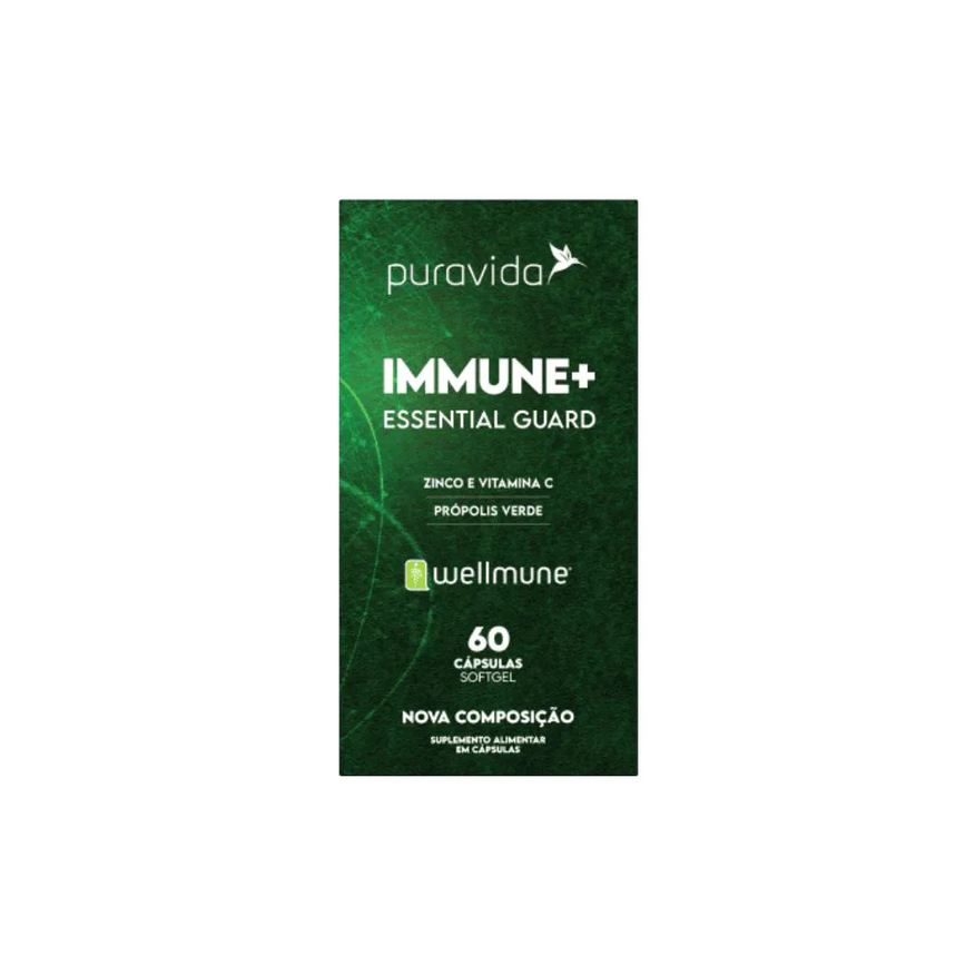 Puravida Immune+ Essential Guard Suplemento Imunidade - 60 cápsulas