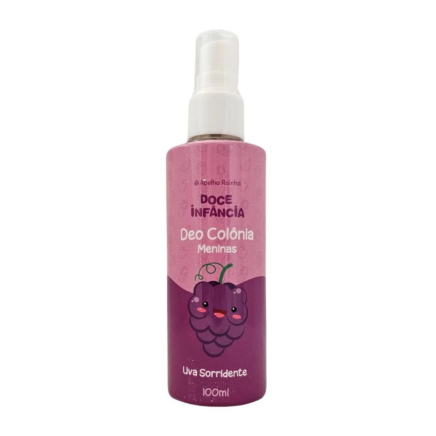 Abelha Rainha Deo Colônia Spray Infantil Meninas Uva Sorridente Doce Infância 100ml