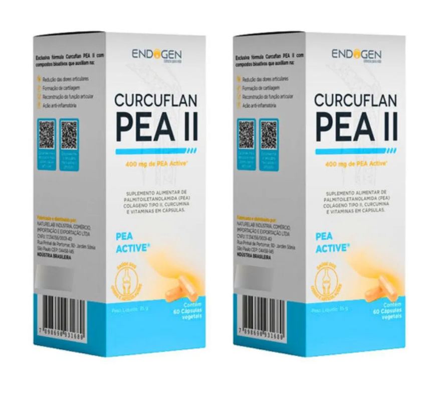 Endogen Kit 2 Curcuflan Pea Il Palmitoiletanolamida 60 cápsulas Veg