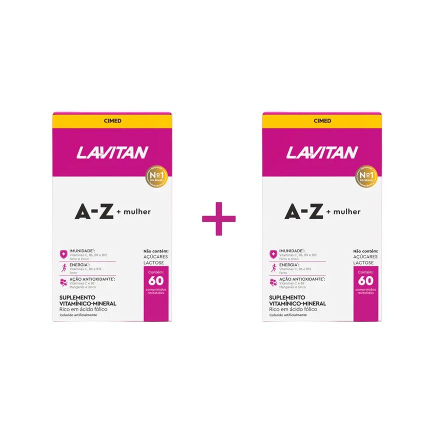 Cimed Kit 2 Lavitan A-z Mulher Suplemento com 60 Capsulas
