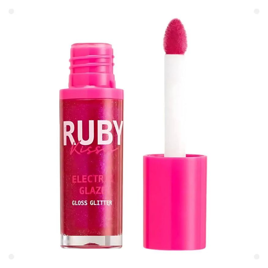 Kiss New York Gloss Glitter Ruby Kisses Electric Glaze 04 Fuchsia Lgg04b